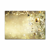 tulup.si Steklena slika Zlata božična kroglice okras 100x70 cm