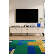 Hanah Home TV komoda Demet, 180 cm, antracit / travertin