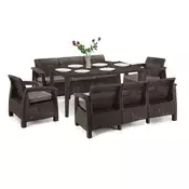 Set vrtnega pohištva Corfu Love max duo z mizo futura rjave barve