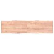 Vidaxl Mizna plošča sv. rjava 160x40x(2-4)cm obdelana trdna hrastovina