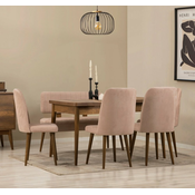 HANAH HOME Vina Walnut Stone set stola stolica i klupe