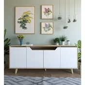 Hanah Home komoda Roma 180, 180 cm, hrast Sapphire / bela