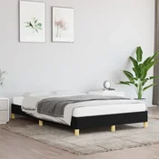 shumee vidaXL Posteljni okvir brez vzmetnice, črne barve, 120x200 cm, oblazinjen s tkanino