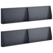 vidaXL Zadrževanje stene 4 kos 80 x 12 x 50 cm Jeklo Antracit