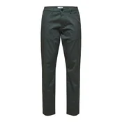 SELECTED Chino hlače SLHMiles Flex temno siva