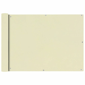 vidaXL Balkonsko Platno Oksford Tekstil 75x400 cm Kremne Barve