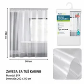 KMT Zavesa za tuš, EVA, Providna