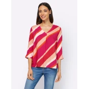 heine Bluza marelica/temno roza/bela