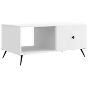 vidaXL Klubska miza Bela 90 x 50 x 40 cm Inženirski les