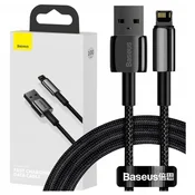 shumee Pleten kabel za iPhone USB - Lightning 1m - v celoti črn