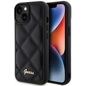 Guess Prešiti kovinski logotip Guess - Ohišje za iPhone 15 (črno)