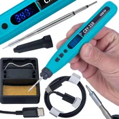 shumee CXY-210 SmartSolder Pro - Brezžični LED spajkalnik | 180–480 °C | Konica C210 | USB-C | Baterija 18650 | Digitalni zaslon | Kompakten