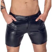 Noir Handmade H068 Srednje dolge kratke hlače s kačjim videzom in zadnjimi žepi - S