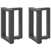 Vidaxl vidaXL Noge za klubsko mizico, 2 kosa, antracit, 28x25x(42-43) cm