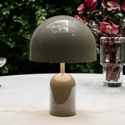 Tom Dixon Akku-namizna svetilka BELL PORTABLE, taupe, 28 cm IP44 - Dnevna soba/jedilnica - Dizajn - siva - Plastika