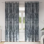Baršunaste zavjese 2 pcs Srebrno Siva 245 x 140 cm Baršun