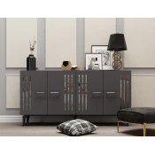 Hanah Home Konzola Junes, 150x79x40 cm, Antracit-srebrne boje