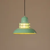 ROYALTECH Lorenz obesek, zelena meta, O 34 cm, kovina, E27 - Dnevna soba/jedilnica - Vintage