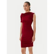 Guess Cocktail obleka W5BK71 KCVG2 Bordo rdeča Slim Fit
