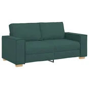 Vidaxl Dvosed temno zelen 180x78x84 cm blago