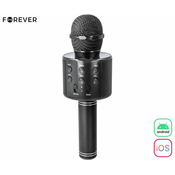 Forever BMS-300 LITE mikrofon i zvucnik, KARAOKE, Bluetooth, microSD, AUX, baterija, crna (Carbon Black)