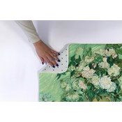 tulup.si Tepih za kopalnico Van gogh roses 90x60 cm Bela in siva