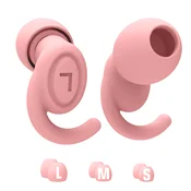 INF 1 par silikonskih čepkov za ušesa v obliki črke 9 za zmanjšanje hrupa Pink, (5000130301)