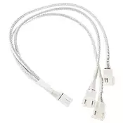 Kolink 1-2 PWM Lüfter Splitterkabel - 35cm, geflochten, weiß-PGW-AC-KOL-159