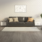 vidaXL Klubske mizice s kovinskimi nogami 2 kosa bele 50x50x40 cm