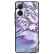 Silikonski črni ovitek za Motorola Moto G35 5G - Iridescent bubbles