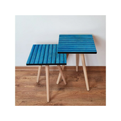 Hanah Home Sklapajuci Stocic 2 Komada 2SHP386 - Plavo