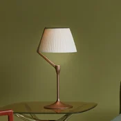 LED namizna svetilka Kartell Angelo Stone, bakrena, z možnostjo regulacije - spalnica - Dizajn - bakren, bel - Aluminij