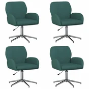 vidaXL vidaXL Vrteči pisarniški stoli 4 kos 54 x 58 x 90 cm Temno zelena, (5000302290)