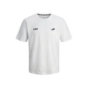 JACK & JONES Majica JCOCNZ PARIS črna/bela