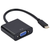 GEMBIRD - VIDEO Adapter USB-C to VGA HD15, M/F, Cable 15cm, Black, Blister