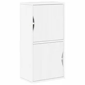 Vidaxl Stranska omarica ODDA Bela 40x24x79 cm Masivni les bor