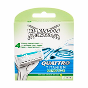 Wilkinson Sword Quattro Titanium Sensitive nadomestne britvice 8 ks za moške