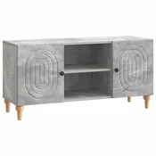 Vidaxl TV omarica Betonsko siva 102 x 34,5 x 50 cm Inženirski les