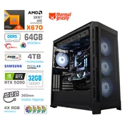 Računalnik MEGA TWR S11 R9-9950X/RTX5090/64GB-DDR5/4TB-4.0/1050W/Brez OS/črna RGB