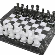 Šah Set Marble Black & White 40 x 40 cm