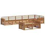 Set vanjskih sofa 8 pcs Prirodna Čvrsto drvo akacije
