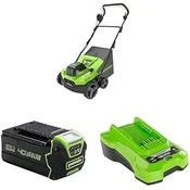 slomart Greenworks 40V vertikulator in prezračevalnik trate, 38cm delovna širina