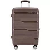 Kovček TRAVEL AND MORE Unbreakable - bronasti, srednji, trdi, 64 l