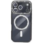 AVIZAR Ovitek za iPhone 17 Pro Max, združljiv z MagSafe, z okrasnim obrisom iz strasa, Črna, (5000189074)