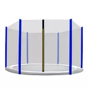 INLEA Zaščitna mreža za trampolin PREMIUM Jump, za skupni premer 250 cm, za 6 opornih stebrov – modra