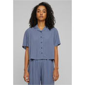 Womens Viscose Resort Shirt - Blue