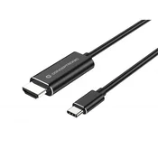 Conceptronic kabel - ABBY04B (USB-C na HDMI, 4K/30Hz, 2 m, crni)