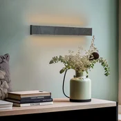 Quitani Zino LED stensko svetilo, 20 W, siva skrilavca - Hodnik - Sodobni - skrilavčno siva, črna mat - Kamen