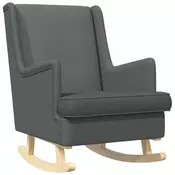 vidaXL Zibajoči stol Temno siva 62 x 80 x 85 cm blago