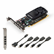 Grafična kartica Quadro P1000, 4GB GDDR5, PCIe 3.0 x16, 4x mDP,